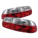 92-95 Honda Civic 2/4DR Tail Lights - Red/Clear Crystal (ALT-YD-HC92-24D-CRY-RC)