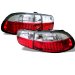 92-95 Honda Civic 2/4DR LED Tail Lights - Red/Clear (ALTYDHC9224DLEDRC, ALT-YD-HC92-24D-LED-RC)