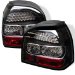 93-98 Volkswagen Golf LED Tail Lights - JDM Black (ALTYDVG92LEDBK, ALT-YD-VG92-LED-BK)