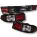 95-96 Nissan 240SX LED Tail Lights - Black (ALTYDN240SX95LEDBK, ALT-YD-N240SX95-LED-BK)