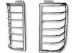 Manik 333459SP Polished Stainless Steel Tail Light Guards (333459SP, M26333459SP)
