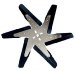 Flex-a-lite 1047 Chrome Star Black Anodized 17" Low Profile Belt Fan (1047, F211047)