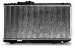 91-94 Toyota Tercel L4 Manual Transmission 1 Row Plastic Aluminum Radiator (1381)