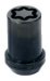 McGard 25354 Chrome/Black Tuner Style Cone Seat Wheel Locks (M12 x 1.25 Thread Size) - Set of 4 (25354, M1525354)