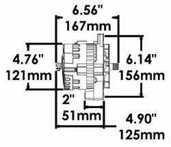 Powermaster 8062 Alternators - Race AlternatorDelco fitment100amp1 wire (8062, P668062)
