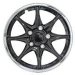 Pilot Automotive WH522-15C-B 8 Star Wheel Cover - Chrome Black 15 Inch (WH522-15C-B, WH52215CB)