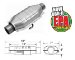 MagnaFlow 93519 Universal Catalytic Converter Large Oval w/ Air Tube - 3in. Inlet / Outlet, Center / Center (93519, M6693519)