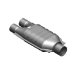 MagnaFlow 45037 2" Inlet/ 2.5" Outlet Dual/Single Universal-Fit Catalytic Converter with a Single O2 Sensor Port (45037, M6645037)