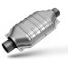 MagnaFlow 94205 Universal Catalytic Converter Wide Oval - 2.25in. Inlet / Outlet, Center / Center (94205, M6694205)