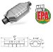 MagnaFlow 94204 Universal Catalytic Converter Wide Oval - 2in. Inlet / Outlet, Center / Center (94204, M6694204)