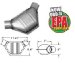 MagnaFlow 91086 Universal Catalytic Converter Small Oval - 2.5in. Inlet / Outlet, Angled Offset / Angled Offset (91086, M6691086)