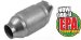 MagnaFlow 59975 Universal Catalytic Converter Angled / Offset Spun Metallic - 2.25in. Inlet / Outlet, Angled Offset / Center (59975, M6659975)