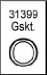 Walker Exhaust 31399 Hardware-Gasket (31399, WK31399)