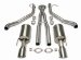 Sport Cat-Back Exhaust System Dual Rear Exit Incl. Muffler/Pipes/Clamps/4 in. Single Pro-Series Tips 50-State Emissions Legal (C1M14189, COR14189, 14189)