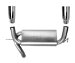 2007 Jeep Wrangler Split Rear Dual Exhaust Kit Exit Is Straight Out The Back Incl. Muffler/2.5 in. Pipes/3.5 in. Stainless Tips/Hangers/Clamps Aluminized (17303, G2717303)