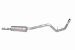 Swept Side Single Exhaust Kit Exits Behind Rear Tire Incl. Muffler/Pipes/Stainless Tip/Hangers/Clamps Aluminized (G27319608, 319608)