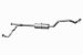 Swept Side Single Exhaust Kit Exits Behind Rear Tire Flange Connection to Converter Incl. Muffler/Pipes/Stainless Tip/Resonator/Hangers/Clamps Aluminized (12208, G2712208)