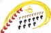 Sprint Wire Universal Spark Plug Wire Kit 8mm 90 deg. Boots 8 Cylinder Silicone Jacketed Carbon Core Yellow (766, M11766)