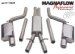 MAGNAFLOW 15629 Stainless Steel Cat-Back System; Straight-Through Muffler; Tru-X Resonator; Rear Exit; Angle Rolled Edge 4 in. Tip; Mandrel-Bent; (15629, M6615629)