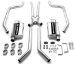 Stainless Steel Cat-Back System 4 x 9 x 14 in. Muffler 2.5 in Tubing Dual Exhaust Tru-X Crossover Pipe Exit Options (15896, M6615896)