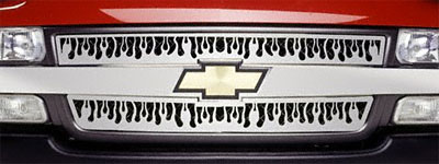 Putco Inferno Grilles Grille Insert - Main Grille - Stainless Steel - Polished - Inferno - Chevy - Silverado 1500 - 2500 (83101, P4583101)