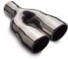 MagnaFlow Exhaust Stainless Steel Tip 35169 - 3in. x 3.75in. Diameter, 2.25in. I.D. Inlet, Double-Wall, Straight-Cut, Rolled-Edge (35169, M6635169)