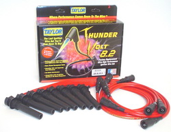 Taylor ThunderVolt 8.2 Spark Plug Wires Spark Plug Wires - ThunderVolt - Spiro-Wound - 8.2mm - Red - Stock Boots - Dodge - Durango - Ram Pickup - 5.7L - Hemi (T6482226, 82226)