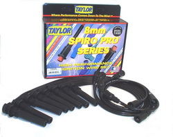 Taylor Spiro-Pro Spark Plug Wire Sets Spark Plug Wires - Spiro-Pro - 8mm - Black - Stock Boots - Dodge - Ram 1500 Pickup - Durango - 5.7L V8 - Set (72026, T6472026)