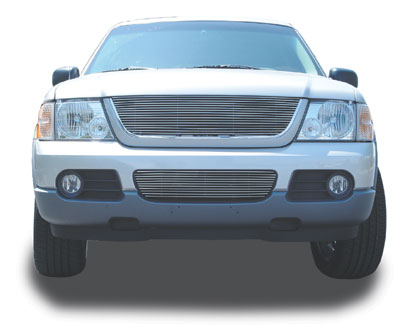 2002-2005 Ford Explorer Grille Billet Insert - Requires Cutting the center Factory grille section - 19 Bars (20655)