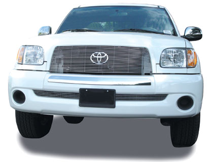 2003-2006 Toyota Tundra Grille Billet Insert - Requires Cutting Center Grille Section - OE Logo can be added on top of billet - 20 Bars - Will NOT Fit Double Cab Models (20957)