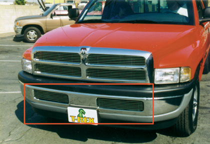 1994-2001 Dodge Ram PU except 99+ Sport Bumper Billet Insert - 6 Bars - Matching Grille # 20450 (25440)