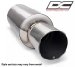DC Sports 3.0 inch Universal Muffler Round Can Straight Tip (AEM-DCM3000, DCM3000)