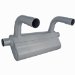 Flowmaster 42585 80 Series Muffler - 2.50" Dual In / 2.50" Dual Out - Aggressive Sound (42585, F1342585)