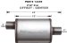 MagnaFlow 12259 Satin Finish Stainless Steel Muffler - 3in. Inlet / Outlet, Center / Offset, 5in. x 8in. Oval, 18in. Body Length, 24in. Overall Length (12259, M6612259)