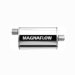 MagnaFlow 14325 Polished Stainless Steel Muffler - 2.25in. Center Inlet / 2.25in. Offset Outlet, 4in. x 9in. Oval, 14in. Body Length, 20in. Overall Length (14325, M6614325)