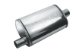 MagnaFlow 14255 Polished Stainless Steel Muffler - 2.25in. Center Inlet / 2.25in. Offset Outlet, 5in. x 8in. Oval, 18in. Body Length, 24in. Overall Length (14255, M6614255)