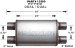 MagnaFlow 12599 Satin Finish Stainless Steel Muffler - 3in. Inlet / Outlet, Dual / Dual, 5in. x 11in. Oval, 22in. Body Length, 28in. Overall Length (12599, M6612599)