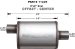 MagnaFlow 11225 Satin Finish Stainless Steel Muffler - 2.25in. Inlet / Outlet, Center / Offset, 4in. x 9in. Oval, 14in. Body Length, 20in. Overall Length (11225, M6611225)
