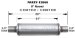 MagnaFlow 12866 Satin Finish Stainless Steel Muffler - 2.25in. Inlet / Outlet, Center / Center, 5in. Round, 14in. Body Length, 20in. Overall Length (12866, M6612866)