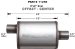 MagnaFlow 11256 Satin Finish Stainless Steel Muffler - 2.5in. Inlet / Outlet, Center / Offset, 4in. x 9in. Oval, 18in. Body Length, 24in. Overall Length (11256, M6611256)