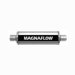 MagnaFlow 12646 Satin Finish Stainless Steel Muffler - 2.5in. Inlet / Outlet, Center / Center, 6in. Round, 18in. Body Length, 24in. Overall Length (12646, M6612646)