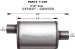 MagnaFlow 11229 Satin Finish Stainless Steel Muffler - 3in. Inlet / Outlet, Center / Offset, 4in. x 9in. Oval, 14in. Body Length, 20in. Overall Length (11229, M6611229)
