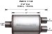 MagnaFlow 12148 Satin Finish Stainless Steel Muffler - 2.25/2in. Inlet / Outlet, Single / Dual, 5in. x 8in. Oval, 14in. Body Length, 20in. Overall Length (12148, M6612148)