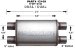 MagnaFlow 12468 Satin Finish Stainless Steel Muffler - 2.5in. Inlet / Outlet, Dual / Dual, 5in. x 8in. Oval, 18in. Body Length, 24in. Overall Length (12468, M6612468)