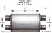 MagnaFlow 12568 Satin Finish Stainless Steel Muffler - 2.5in. Inlet / Outlet, Dual / Dual, 5in. x 11in. Oval, 22in. Body Length, 28in. Overall Length (12568, M6612568)
