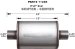 MagnaFlow 11245 Satin Finish Stainless Steel Muffler - 2.25in. Inlet / Outlet, Center / Center, 4in. x 9in. Oval, 18in. Body Length, 24in. Overall Length (11245, M6611245)