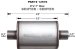 MagnaFlow 12576 Satin Finish Stainless Steel Muffler - 2.5in. Inlet / Outlet, Center / Center, 5in. x 11in. Oval, 22in. Body Length, 28in. Overall Length (12576, M6612576)