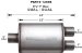 MagnaFlow 12594 Satin Finish Stainless Steel Muffler - 4/3in. Inlet / Outlet, Single / Dual, 5in. x 11in. Oval, 22in. Body Length, 28in. Overall Length (12594, M6612594)