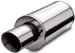 MagnaFlow 14826 Street Series Muffler - 2.25in. Center Inlet / 4in. Single Tip Outlet, 7in. Round, 14in. Body Length, 24in. Overall Length (14826, M6614826)