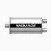 MagnaFlow 12595 Satin Finish Stainless Steel Muffler - 3.5/3in. Inlet / Outlet, Single / Dual, 5in. x 11in. Oval, 22in. Body Length, 28in. Overall Length (12595, M6612595)